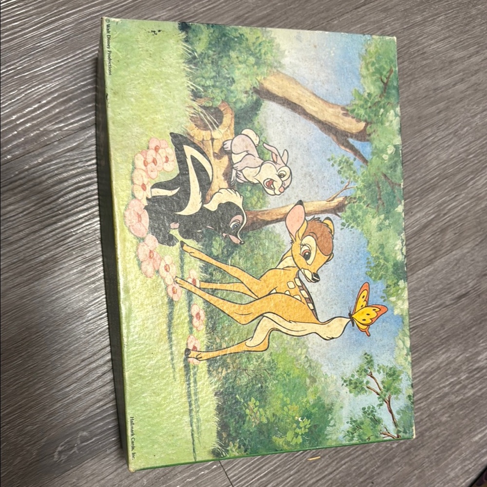 Vintage Walt Disney Puzzle Bambi and Friends Canvas Art